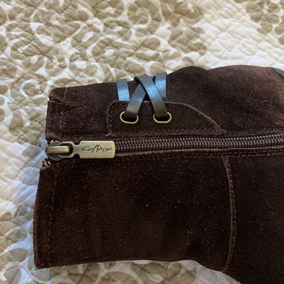 College , Dark Brown Suede Ankle Boots. - Picture 6 of 6